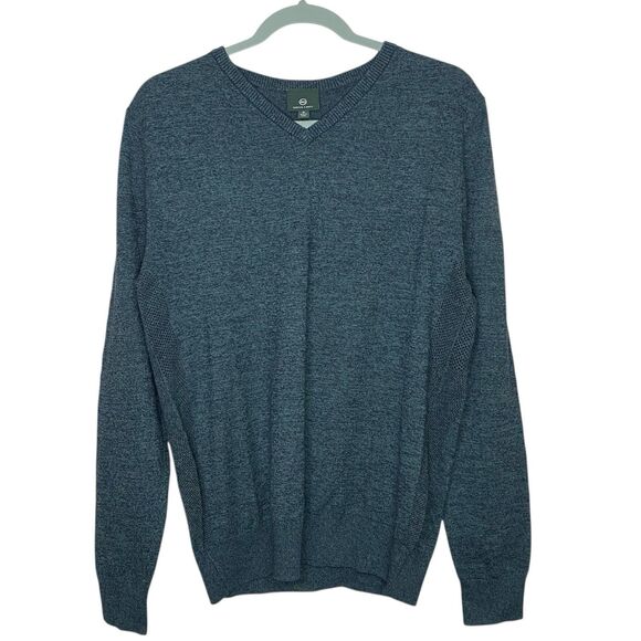 AG Adriano Goldschmied Sweater Mens M Green Cashmere Blend V-Neck Preppy NEW - Picture 1 of 10